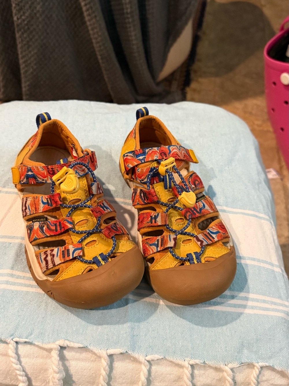 Keen Kids Yellow Multicolor Strapped Water Shoes